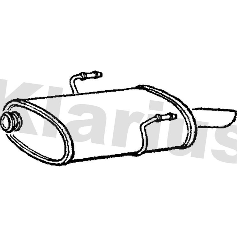 Klarius Box With Tail Pipe Rear fits Peugeot 406 1995-2004 1.8