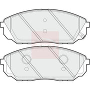 Apec Front Brake Pad Set fits Kia Sorento I 2006-2011 2.5 3.3