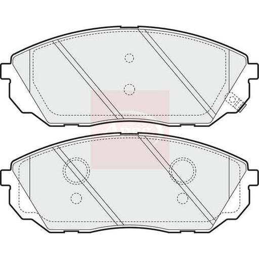 Apec Front Brake Pad Set fits Kia Sorento I 2006-2011 2.5 3.3