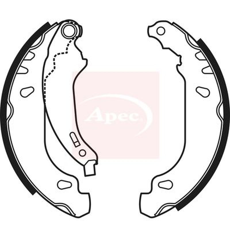 Apec Brake Shoe Set Axle Kit fits Dacia Logan 2006-2012 1.2 1.4 1.6