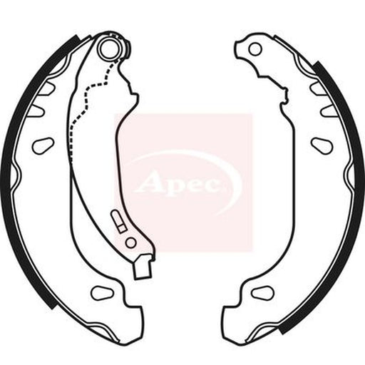 Apec Brake Shoe Set Axle Kit fits Dacia Logan 2006-2012 1.2 1.4 1.6