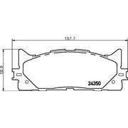 Mintex Front Brake Pad Set fits Lexus Es 2012-2018