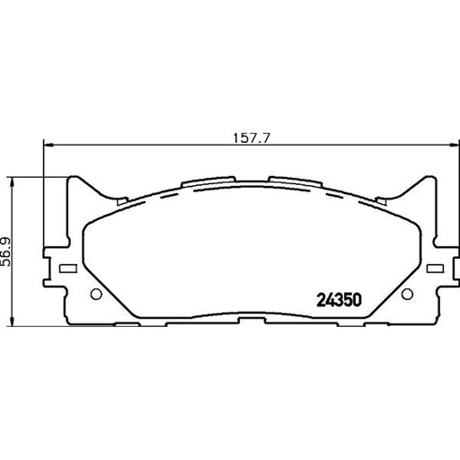 Mintex Front Brake Pad Set fits Lexus Es 2012-2018