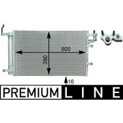 Mahle Air Conditioning Condenser fits Kia Cerato I 2004-2009 1.5 1.6 2.0
