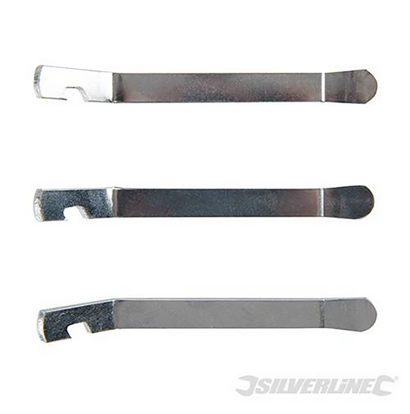 Silverline Metal Tyre Levers Removal Tool Cycling Bicycle Mountain Bike 3 Pieces Silverline  - Dynamic Drive