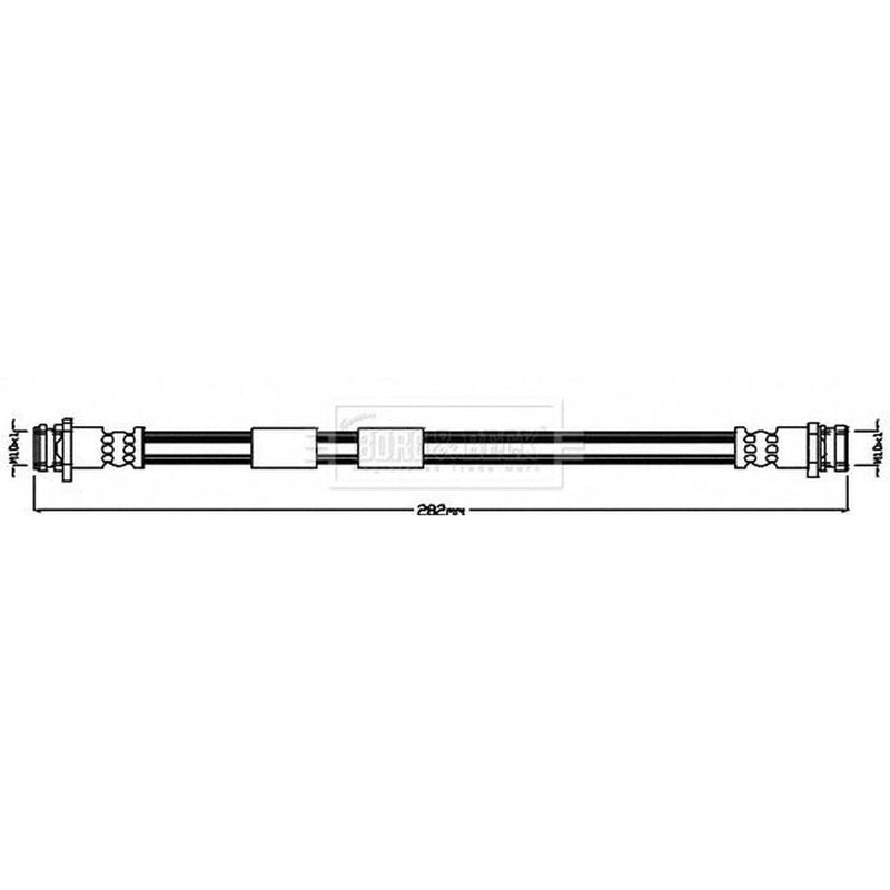 Borg & Beck Brake Hydraulic Hose Line Rear Right BBH8529