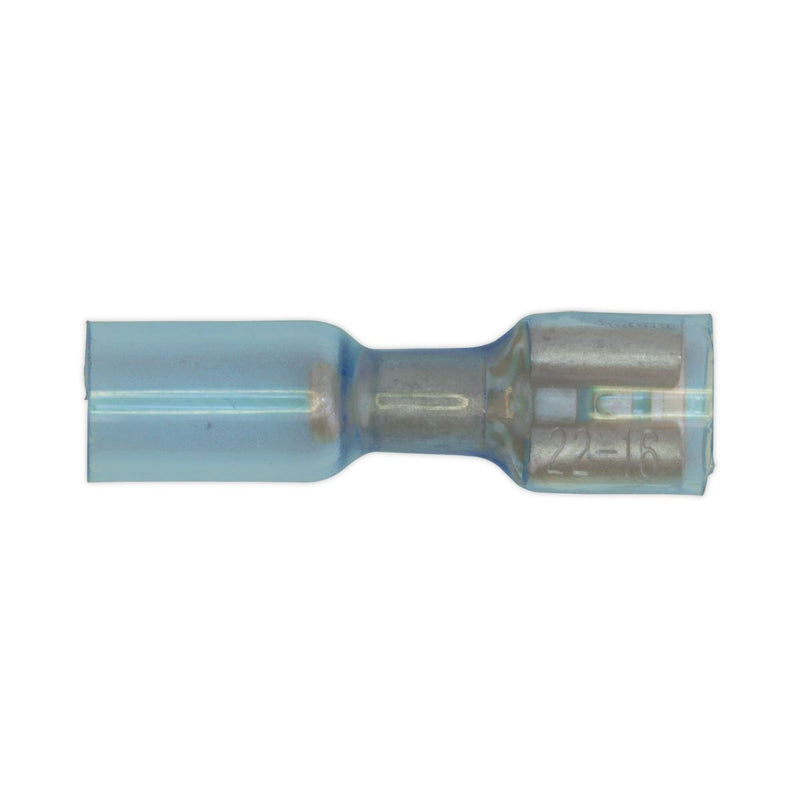 Sealey Heat Shrink Push-On Terminal 6.4mm Female Blue Pack of 25 BTSPF25 Sealey - Dynamic Drive