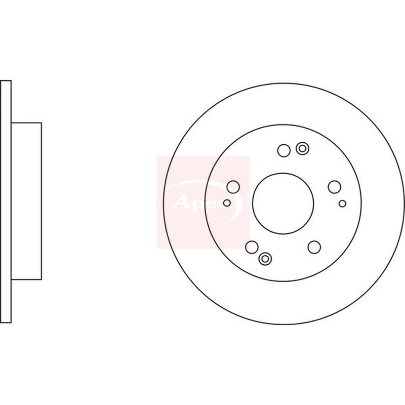 Apec Front & Rear Brake Discs & Pads fits Honda Prelude 1996-2001 2.2
