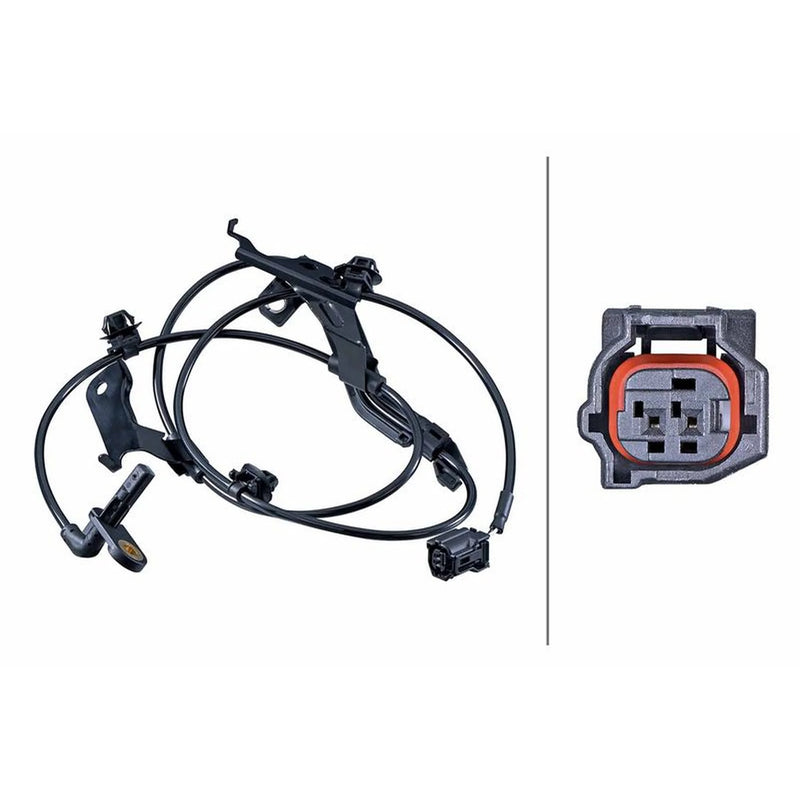 Hella ABS Wheel Speed Sensor Front Left 6PU 358 252-681