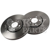 Key Parts Front Brake Vented Discs & Pads fits VW Golf 1997-2006 1.8 1.9 2.3