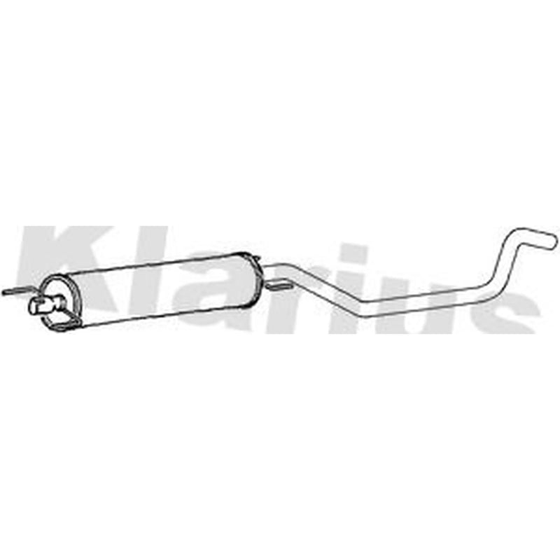 Klarius Box With Centre Pipe Centre fits Opel Zafira A 2000-2005 2.0