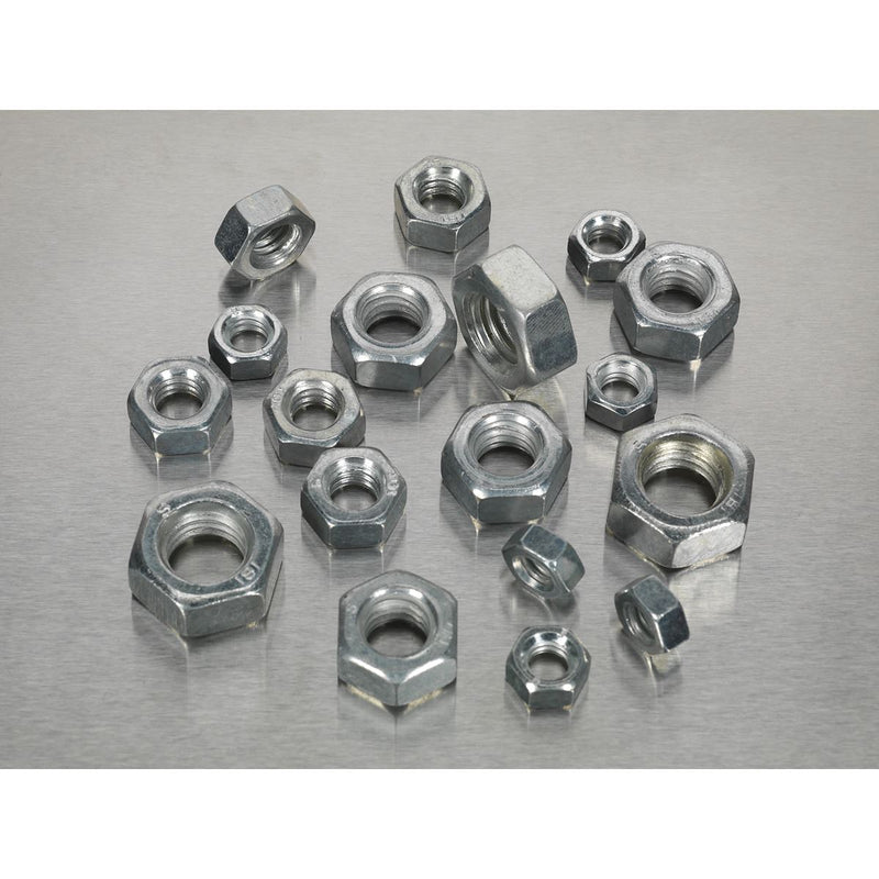Sealey Steel Nut Assortment 1/4"-1/2"UNC 320pc AB030SN Sealey - Dynamic Drive