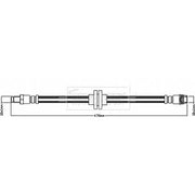 Borg & Beck Brake Hydraulic Hose Line Front Right BBH8335