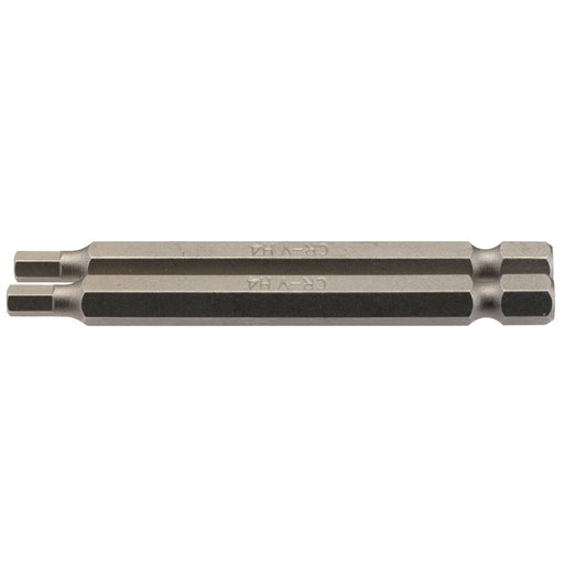 Draper Hexagonal Insert Bit, 4mm, 1/4" Hex, 75mm Long (Pack of 2) 64321 Draper - Dynamic Drive