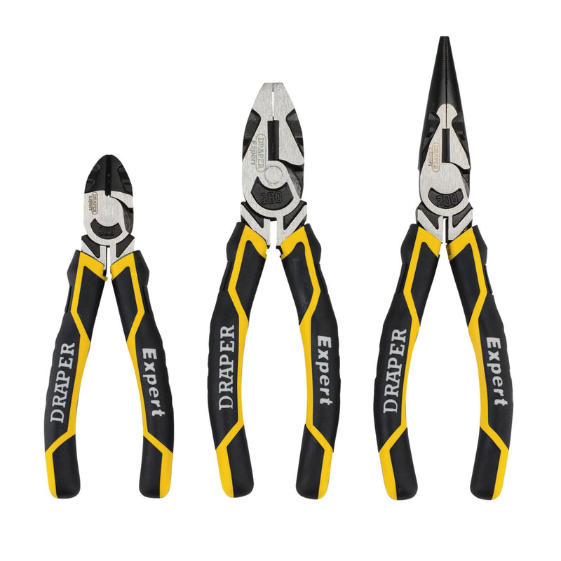 Draper High Leverage Plier Set, Yellow (3 Piece) 28038 Draper - Dynamic Drive