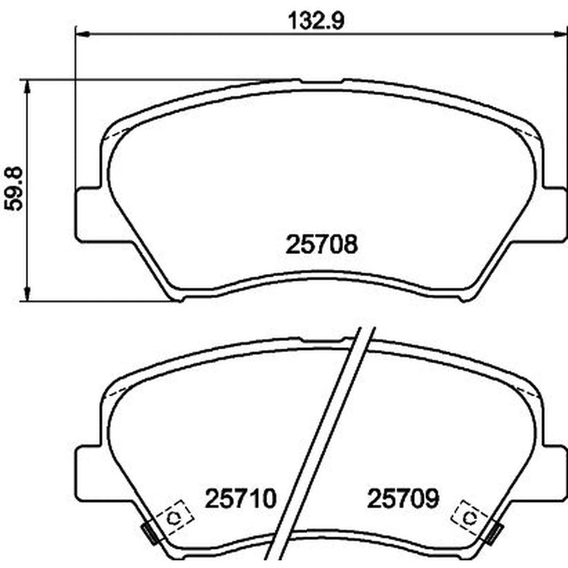 Mintex Front Brake Pad Set fits Hyundai Elantra V 2011-2015 1.6