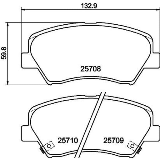Mintex Front Brake Pad Set fits Hyundai Elantra V 2011-2015 1.6