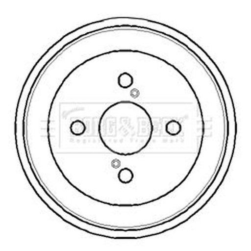 Borg & Beck Brake Drum Assembly Rear BBR7108