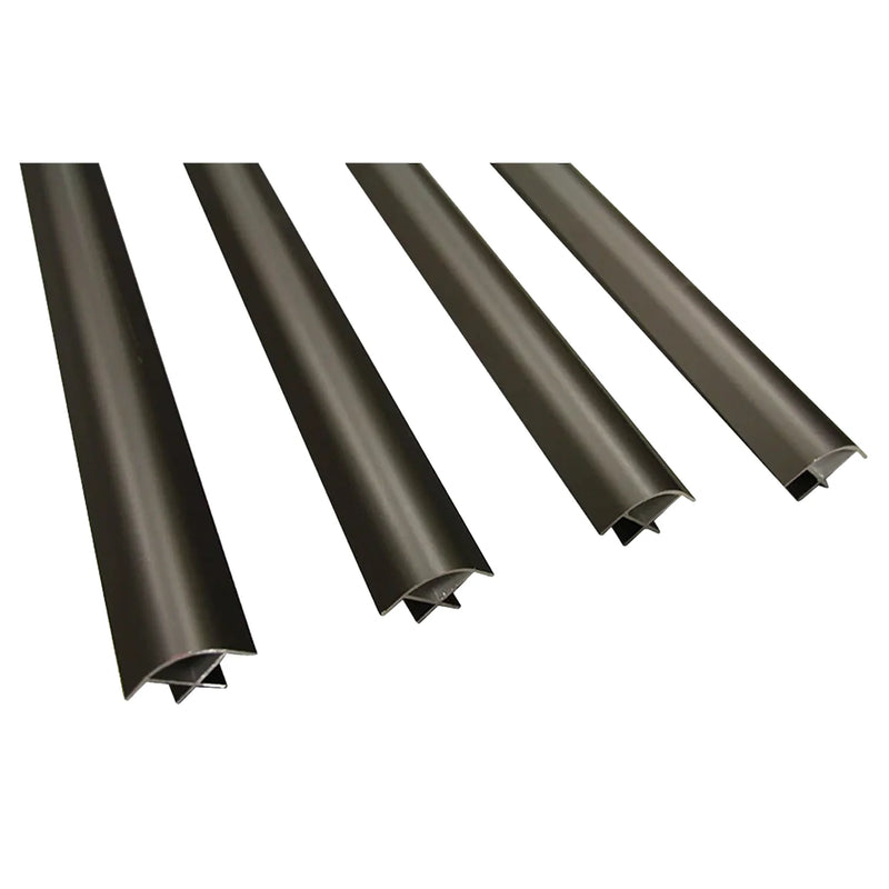 Aluminium Profile 17mm Black - 2600mm Length