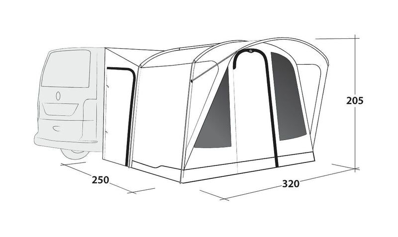 Outwell Fresno Driveaway Awning Grey Outwell - Dynamic Drive