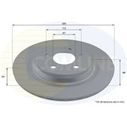 Comline 2 x Rear Brake Discs ADC4078V-x2