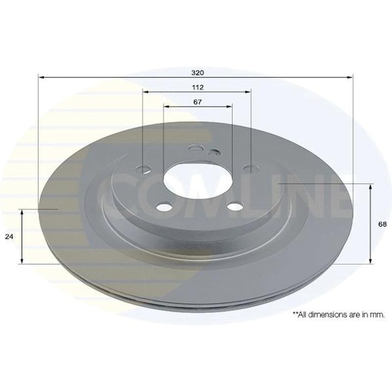 Comline 2 x Rear Brake Discs ADC4078V-x2