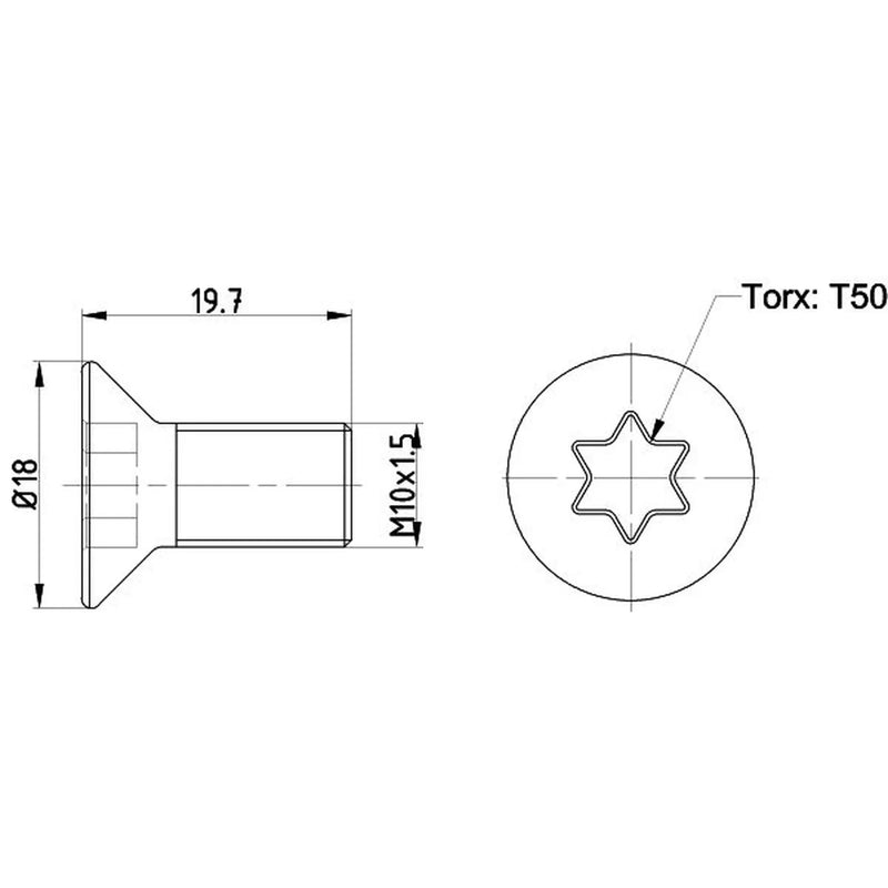 Textar 2 x Rear Brake Disc Bolt TPM0016