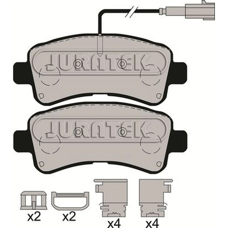 Juratek Rear Brake Pad Set fits Citroën Relay III 2006-2023 2.0 2.2 3.0