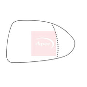 Apec Exterior Wing Mirror Glass Right fits Opel Corsa D 2006-2014
