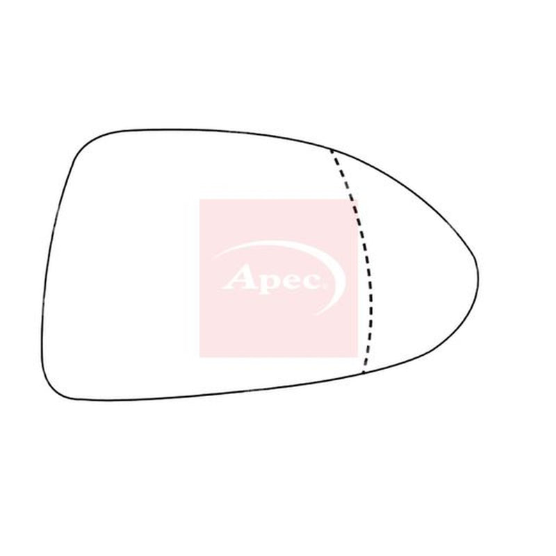 Apec Exterior Wing Mirror Glass Right fits Opel Corsa D 2006-2014