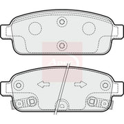 Apec Rear Brake Pad Set fits Opel Ampera 2011-2015