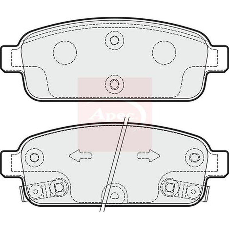 Apec Rear Brake Pad Set fits Opel Ampera 2011-2015