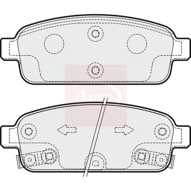 Apec Rear Brake Pad Set PAD1864