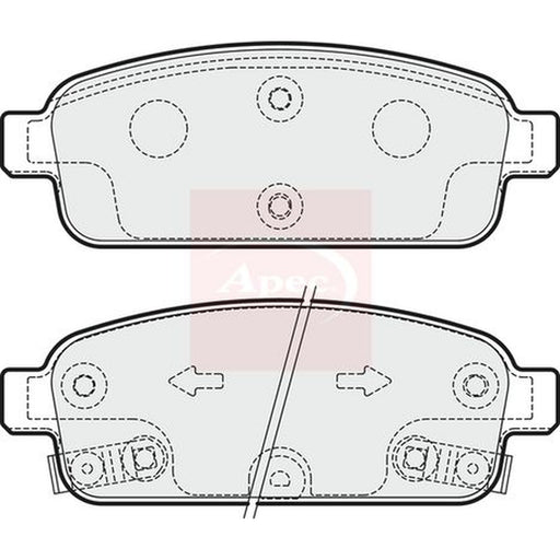 Apec Rear Brake Pad Set fits Opel Ampera 2011-2015