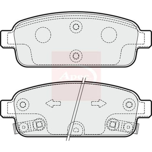 Apec Rear Brake Pad Set PAD1864