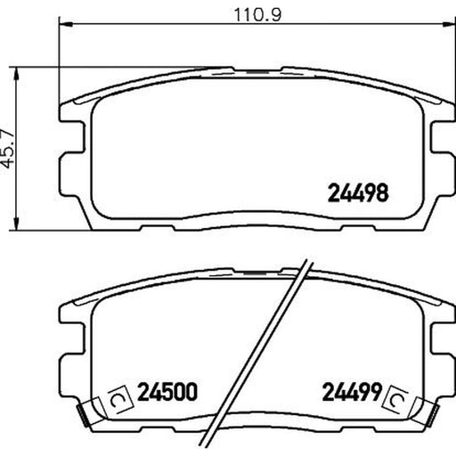 Mintex Rear Brake Pad Set fits Chevrolet Captiva 2006-2018 2.0 2.2 2.4 3.0 3.2