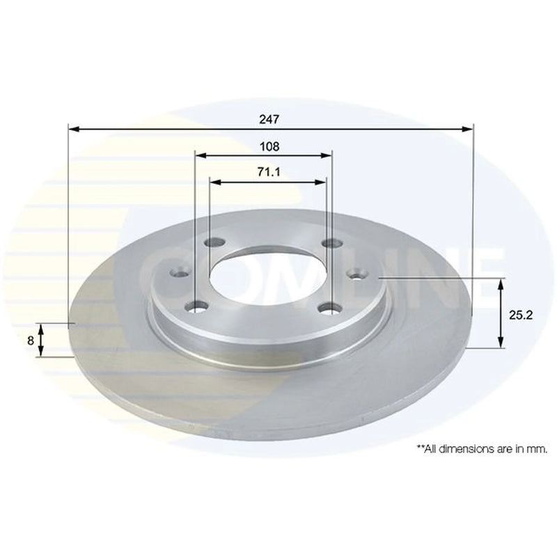 Comline Front & Rear Brake Discs & Pads fits Peugeot 306 1993-2000 1.6