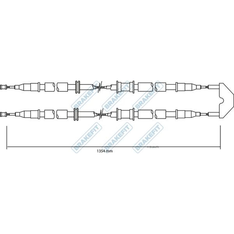 Apec Handbrake Cable Left Rear fits Ford Escort 1995-1998