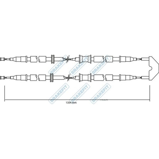 Apec Handbrake Cable Left Rear fits Ford Escort 1995-1998