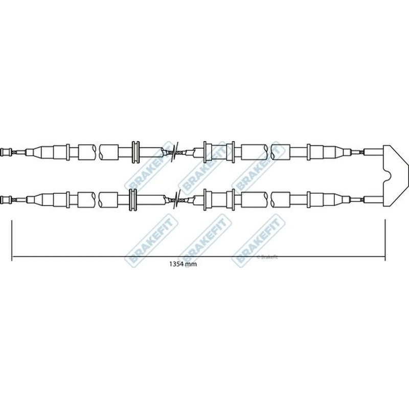 Apec Handbrake Cable Right Rear BBC3495