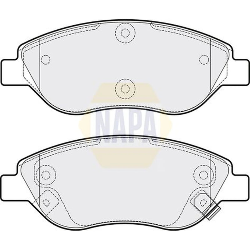 NAPA Front Brake Pad Set fits Fiat Tipo 2015-2020 1.4 1.6