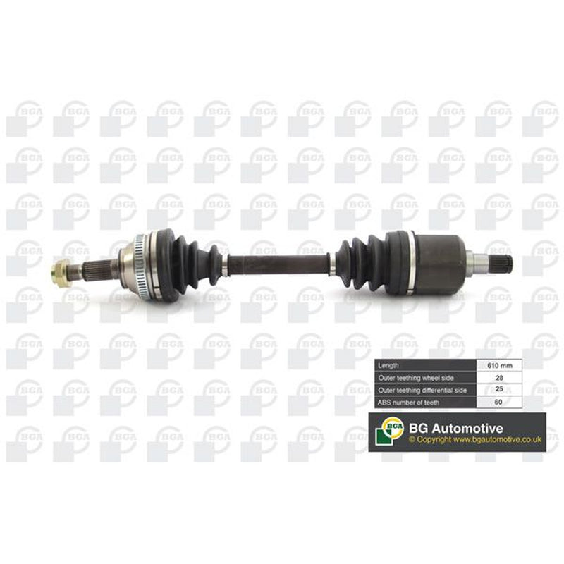 BGA CV Drive Shaft Driveshaft Front Right fits Land Rover Freelander I 1998-2006