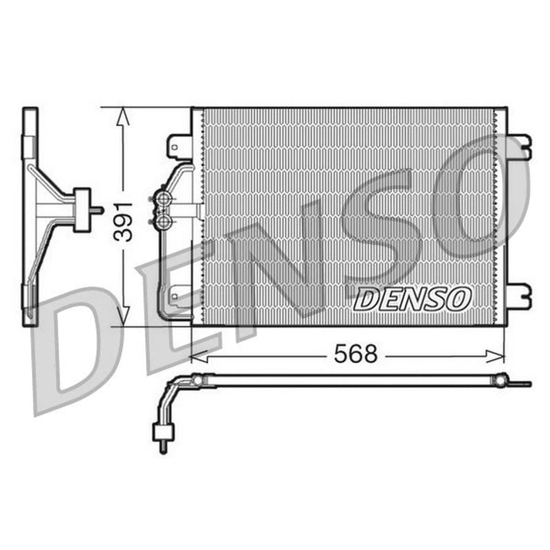 Denso Air Conditioning Condenser fits Renault Megane I 1996-2003