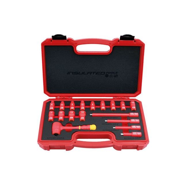Laser Insulated Socket Set 1/4"D 18pc 6145 Laser - Dynamic Drive