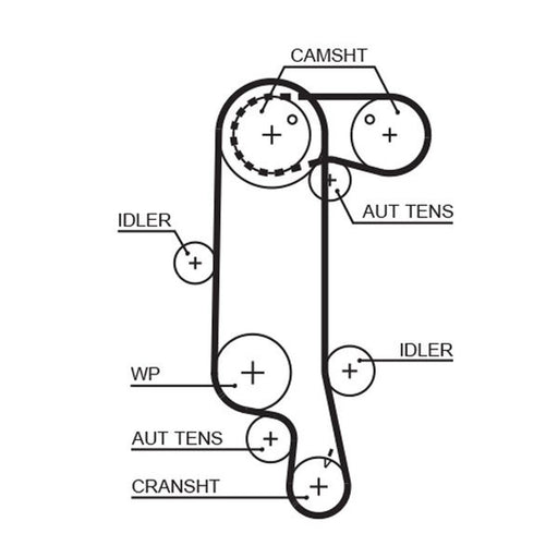 Gates Timing Belt Cambelt 130 Teeth fits Audi A2 2000-2005 1.4 1.6