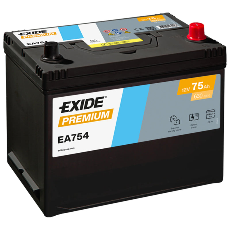 Exide Battery 12V 75Ah 630A EA754