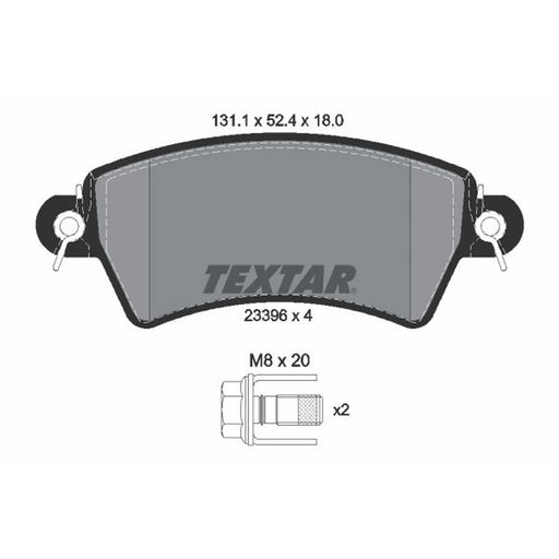 Textar Front Brake Pad Set 2339602