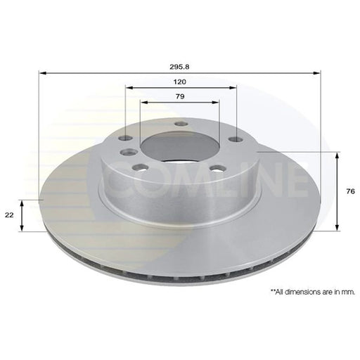 Comline 2 x Internally Vented Brake Discs fits BMW 5 1995-2004