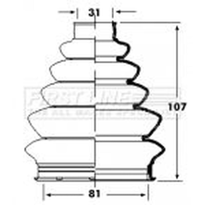 First Line Drive Shaft Bellow Kit Front Left Thermoplast fits Ford Focus I