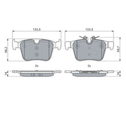 Bosch Front & Rear Pads fits Jaguar I-Pace 2018 on